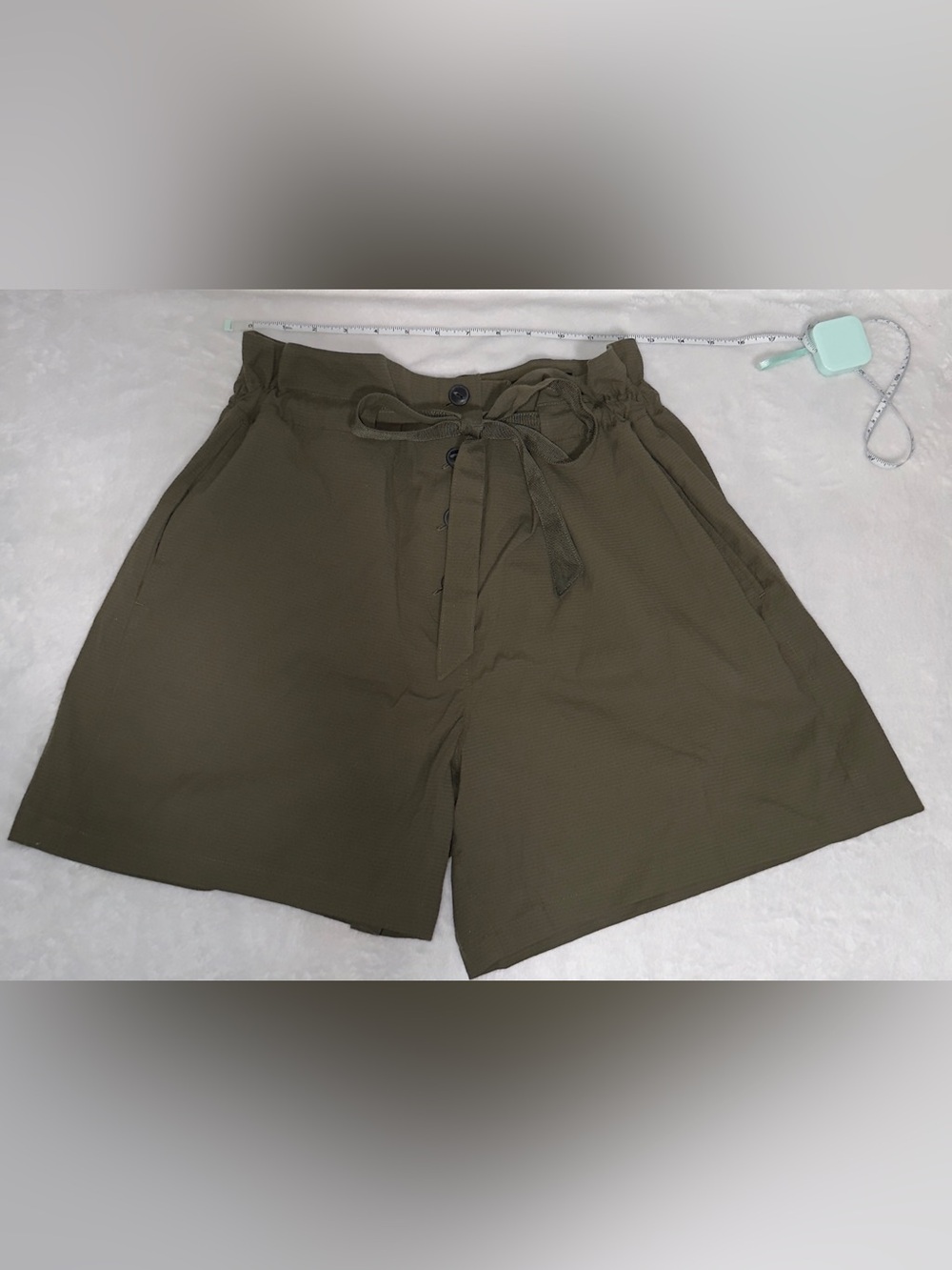 Rag & Bone Camille Seersucker High-Waisted Paperbag Shorts NWT Size 8